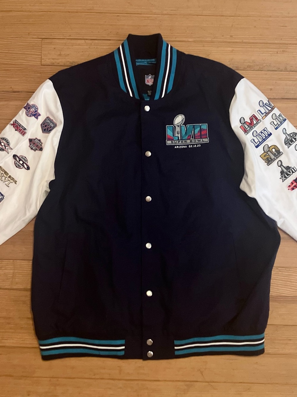 NWT G-Ill Sports by Carl Banks Superbowl LVII varsity jacket Sz 4X
